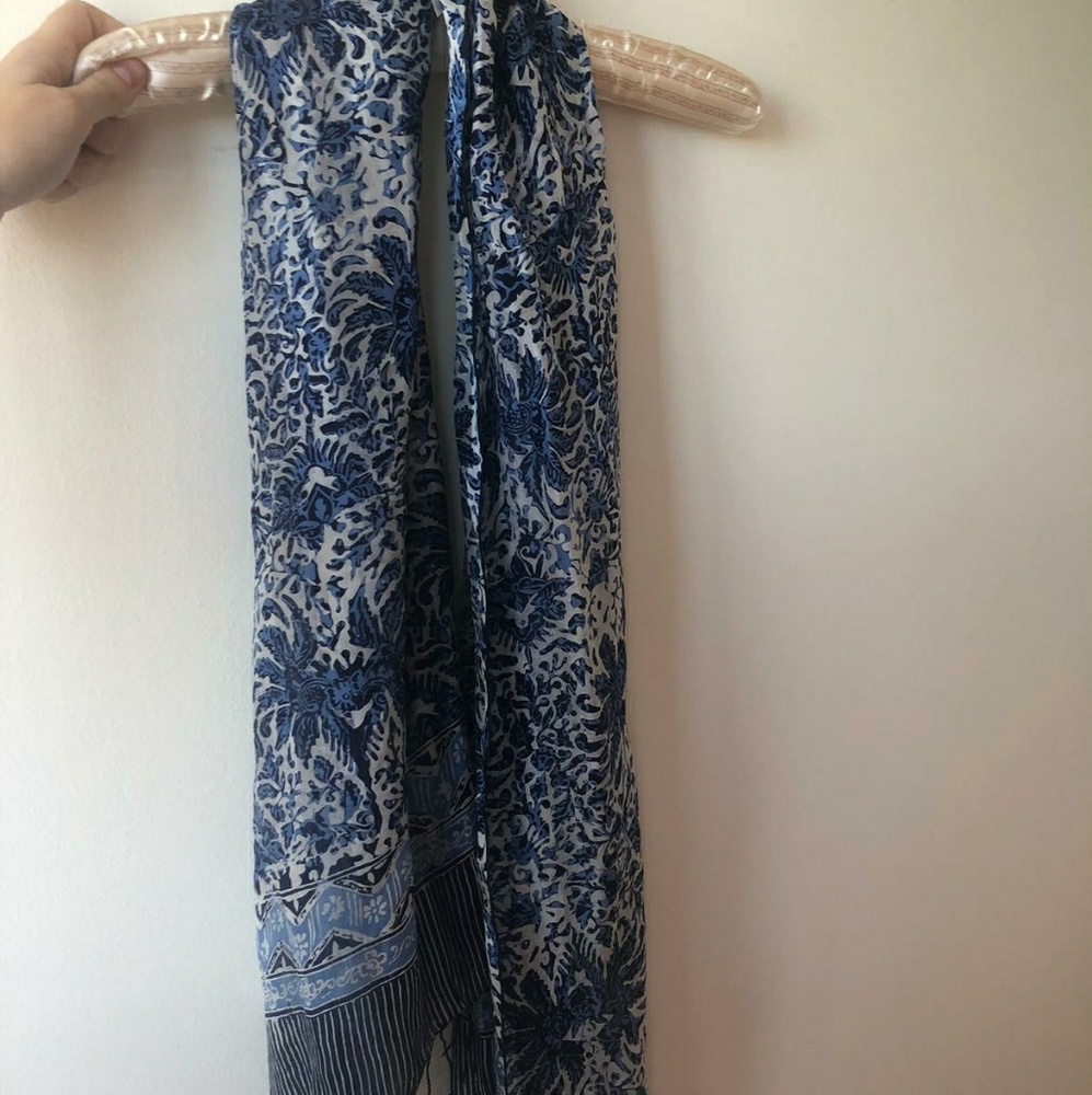 Blue Silk Scarf